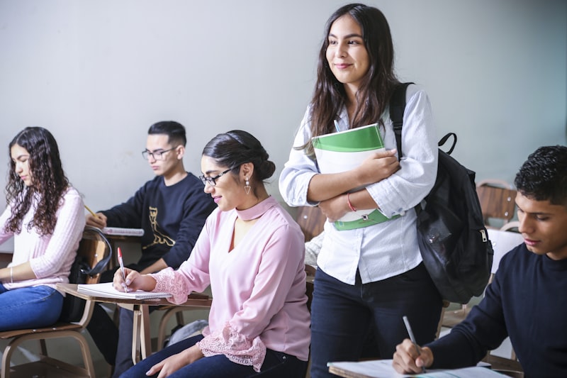 Students studying together